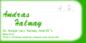 andras halmay business card